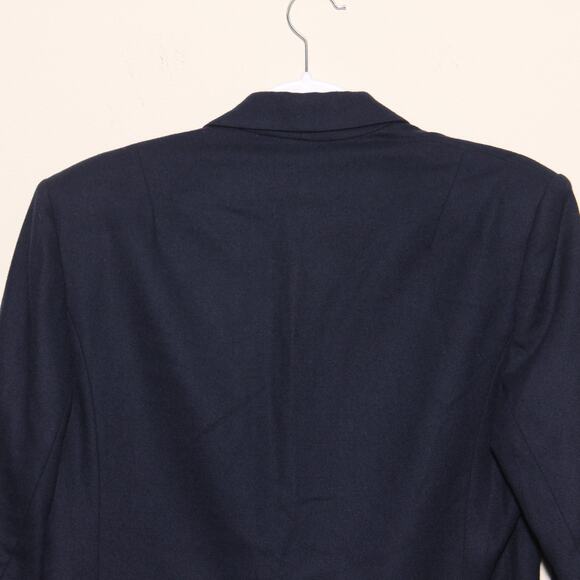 Vintage The Villager Navy Wool Blazer Size 10 Double Breasted - Picture 6 of 10